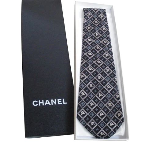 chanel swallow tail ties|Chanel ties for sale.